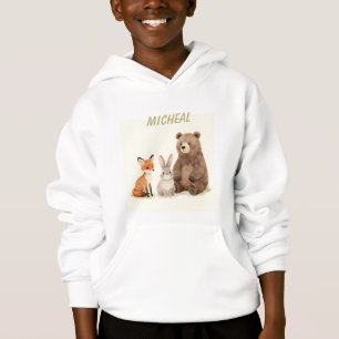 Monogram woodland forest animals  hoodie