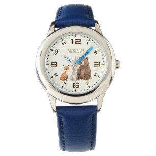 Monogram woodland forest animals watch