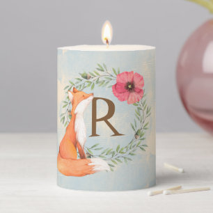 MONOGRAM Woodland Fox Pillar Candle