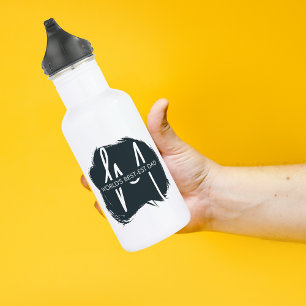 Monogram World's Best-est Dad Quote Typography Stainless Steel Water Bottle