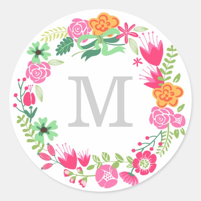 Monogram Wreath | Envelope Seal (Front)