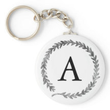 Monogram Wreath Keychain