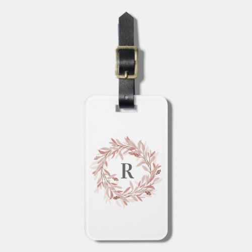 Monogram Wreath Luggage Tag