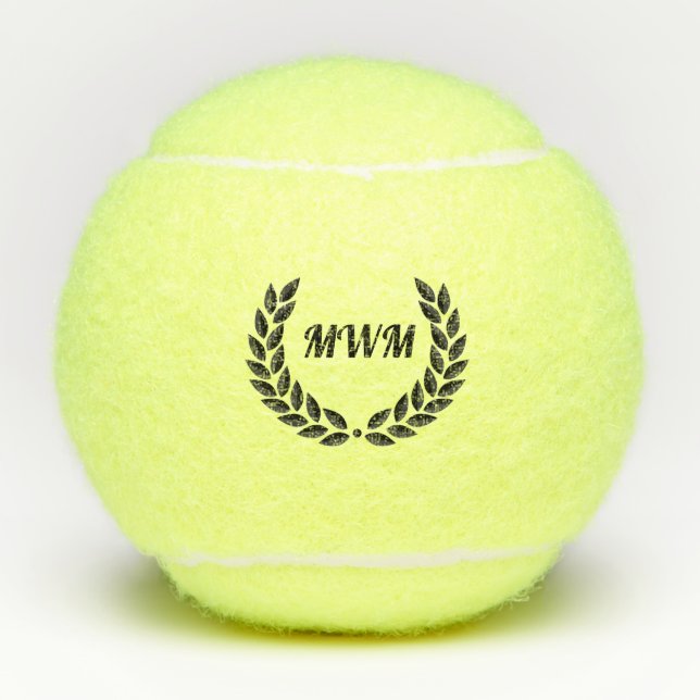 Monogram Wreath Tennis Balls (Front)