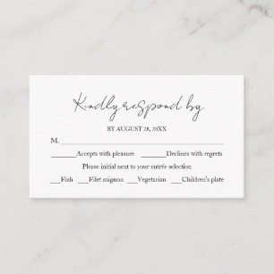 Monogram Wreath Wedding RSVP Enclosure Card