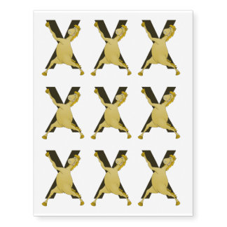 Monogram X Agile Pony Customised Temporary Tattoos