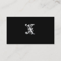 Monogram X business Cards