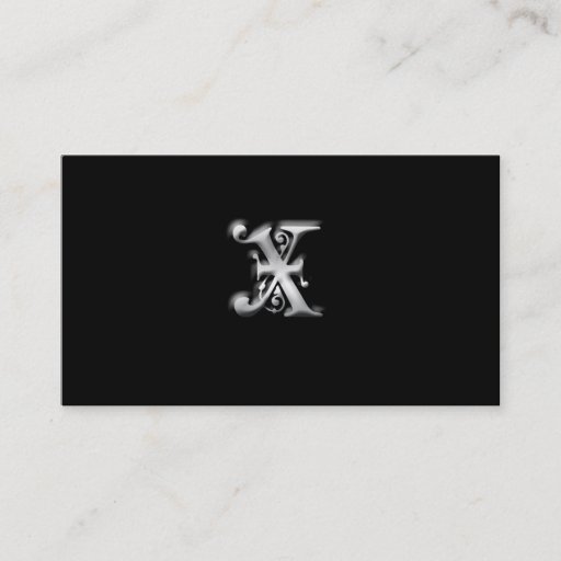 Customizable Monogram X business Cards
