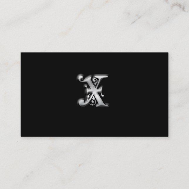 Monogram X business Cards (Front)