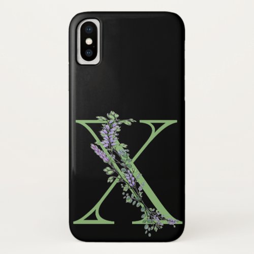 Monogram X Lavender Eucalyptus iPhone X Case