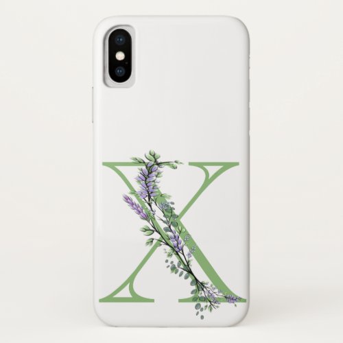 Monogram X Lavender Eucalyptus iPhone X Case