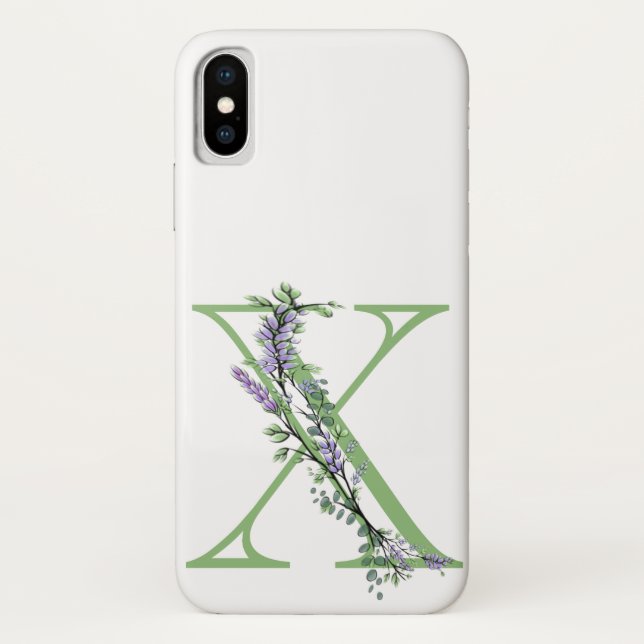 Monogram X Lavender Eucalyptus Case-Mate iPhone Case (Back)