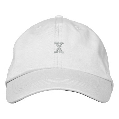 Monogram X Logo Initial Personalized Hats Caps