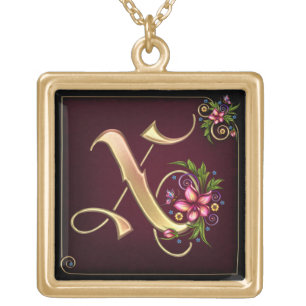 Monogram X Necklace