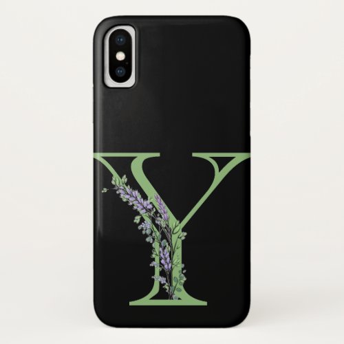 Monogram Y Lavender Eucalyptus iPhone X Case