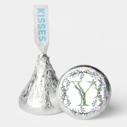 Monogram Y Lavender Eucalyptus Watercolor Painting Hersheys Kisses