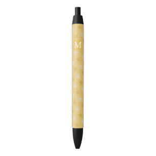 Monogram yellow circles pattern pen