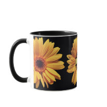 Monogram Yellow Daisy Gerbera Aster Elegant Flower