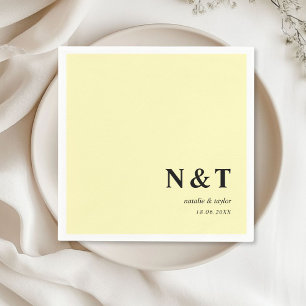 Monogram yellow napkins