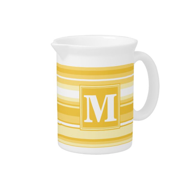 Monogram yellow stripes drink pitcher (Right)