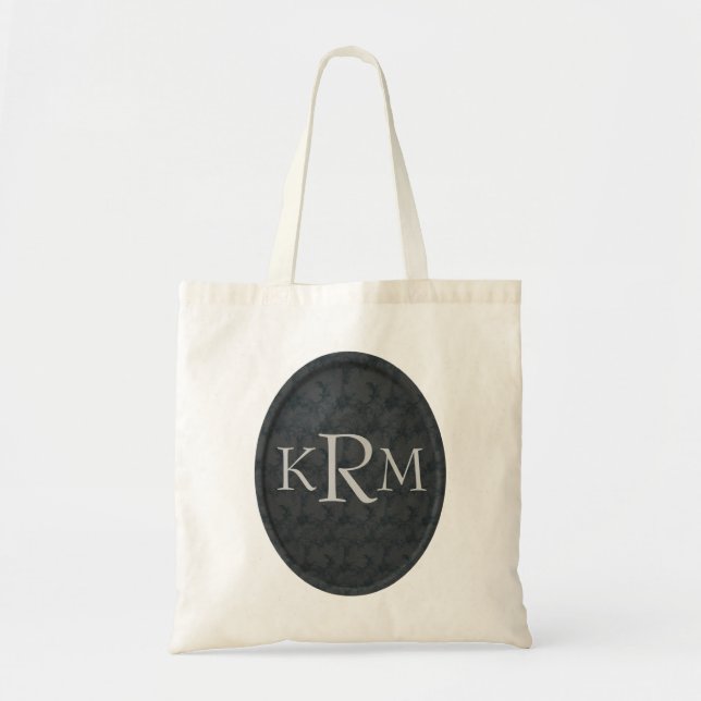 Monogram Your Initials Personalized Tote Bag (Front)