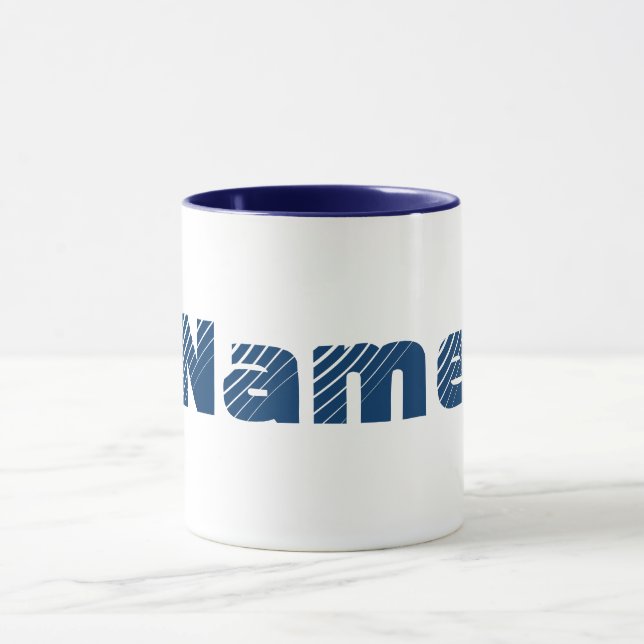 Monogram Your Name Bold Letters Personalized Mug (Center)