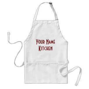 Monogram Your Name Kitchen Personalized Adult Apron