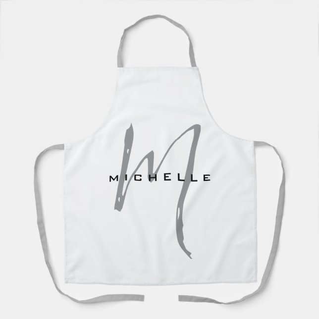 Monogram Your Name Special Gift Beloved Ones Apron (Front)