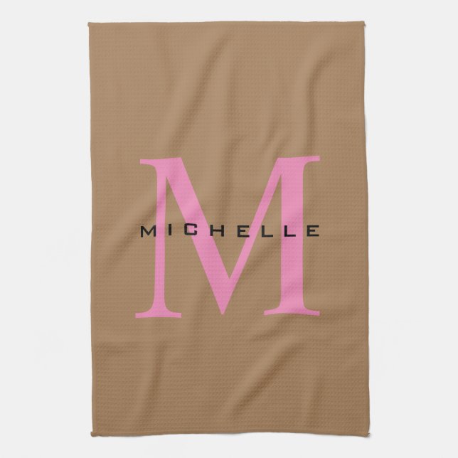 Monogram Your Name Special Gift Beloved Ones Kitchen Towel (Vertical)