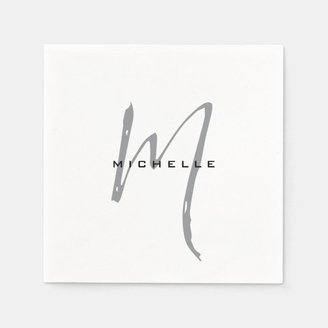 Monogram Your Name Special Gift Beloved Ones Napkins (Front)
