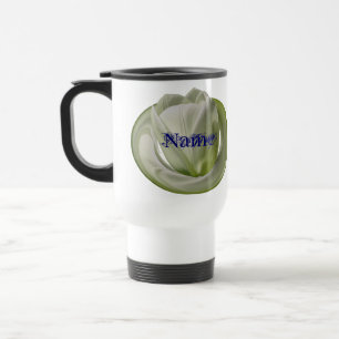 Monogram Your Name Tulip Floral Personalized Travel Mug