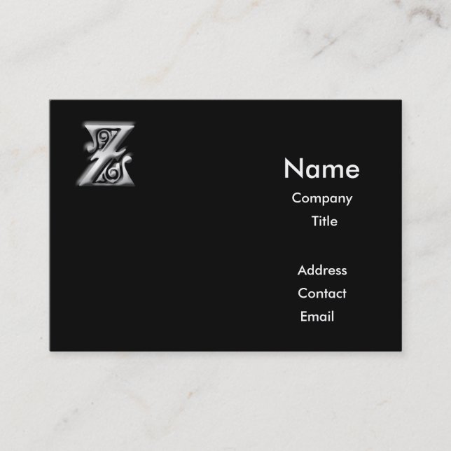 Monogram Z business Cards (Front)