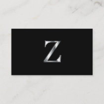 Monogram Z business cards