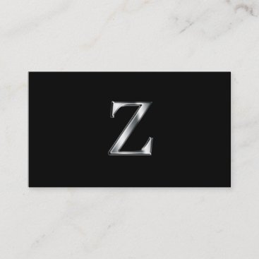 Monogram Z business cards