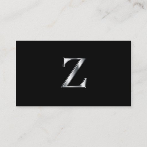Customizable Monogram Z business cards