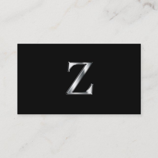 Monogram Z business cards (Front)