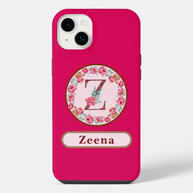 Monogram Z Floral Custom Case-Mate iPhone Case (Back)