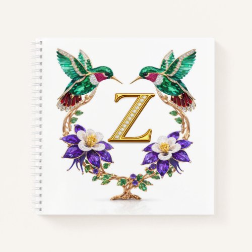 Monogram Z Gold Hummingbird Wedding Shower Gift