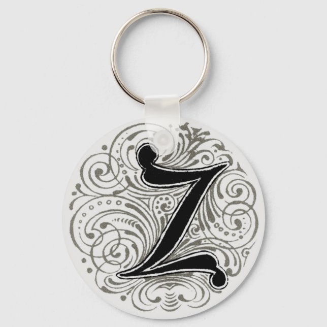 Monogram 'Z' in Grey - Keychain (Front)