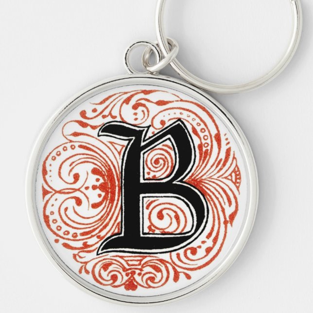 Monogram ‘Z’ in Red - Keychain (Front)