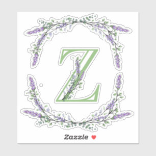 Monogram Z Lavender Eucalyptus Sticker