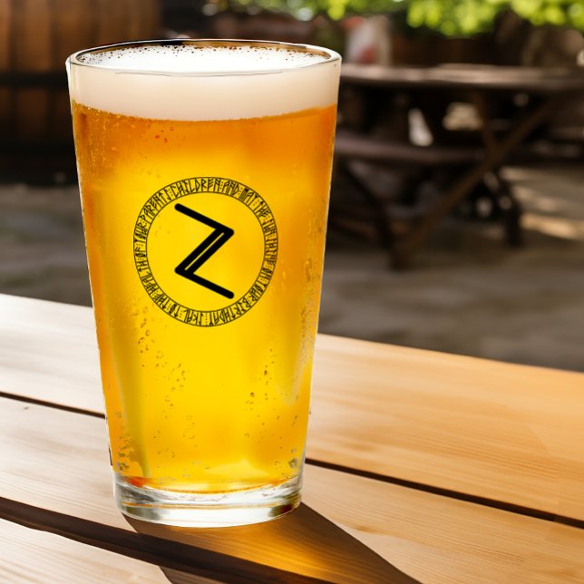 Monogram Z -Norse Viking Rune Style Fun Pint Glass (Creator Uploaded)
