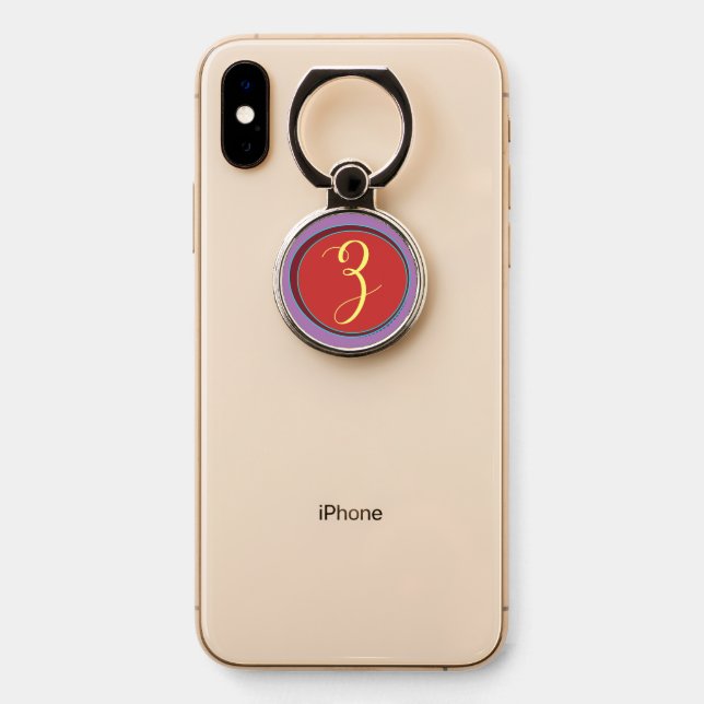Monogram Z Smartphone Ring Holder (On Phone)