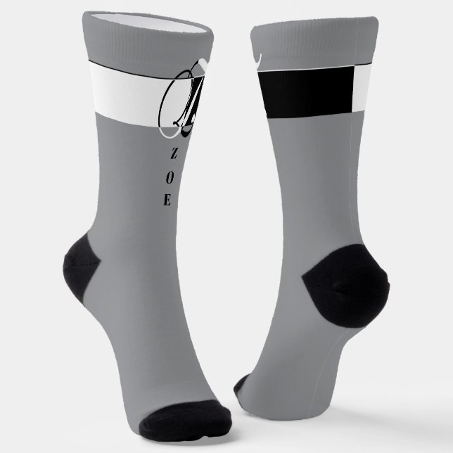 "Monogram Z" Socks (Angled)