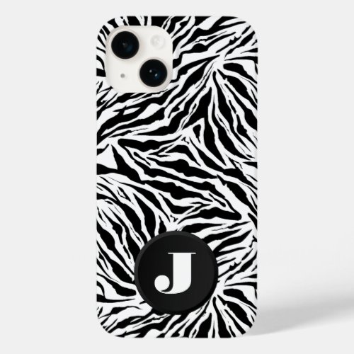 Monogram Zebra Print Case_Mate iPhone 14 Case