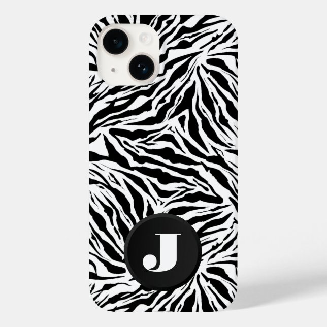 Monogram Zebra Print Case-Mate iPhone Case (Back)
