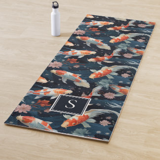 Monogram Zen-inspired Japanese Koi Fish Yoga Mat