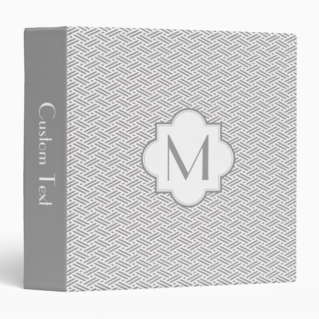 Monogram zhigaki pattern binder - gray (Front/Spine)