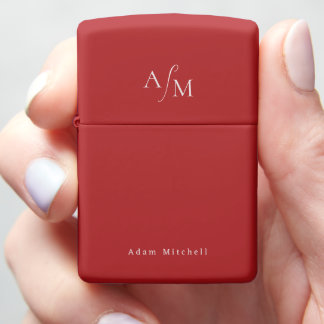Monogram Zippo Lighter, Modern Monogram Zippo Lighter