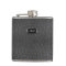 Monogramed Black Ostrich Leather Look Flask